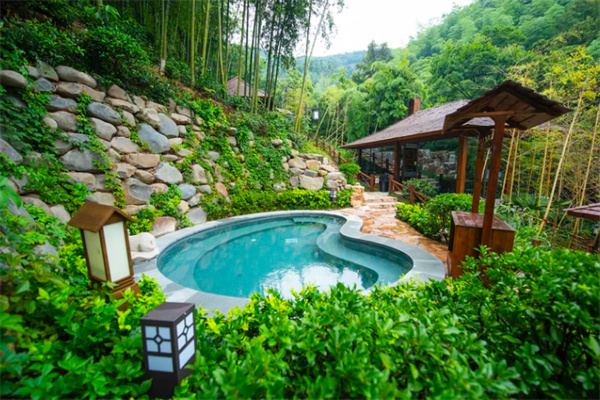 安吉涵田度假村温泉体验攻略，九龙山茶海间的隐逸秘境-和风乐游农庄(图2)