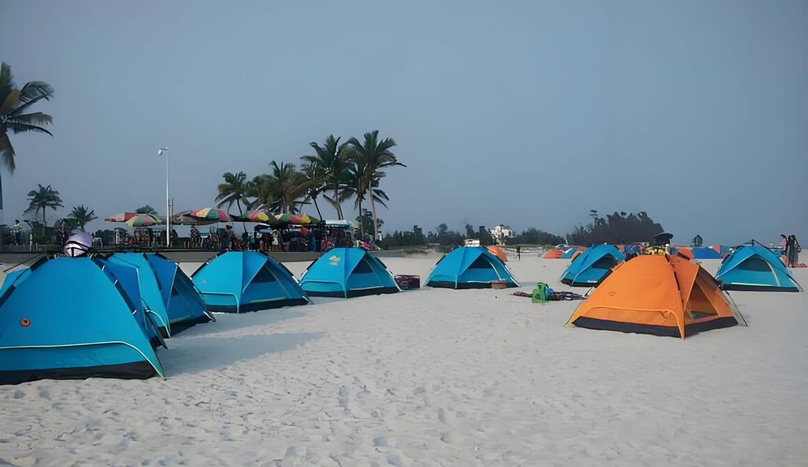 深圳桔钓沙露营 帐篷.jpg 深圳桔钓沙露营完全攻略:合法营地选择与安全保障-和风乐游农庄(图2)