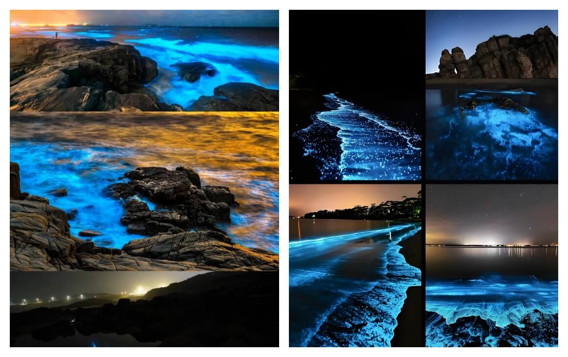 平潭蓝眼泪奇观：荧光海滩邂逅百年石头厝的浪漫之旅-和风乐游农庄(图1)