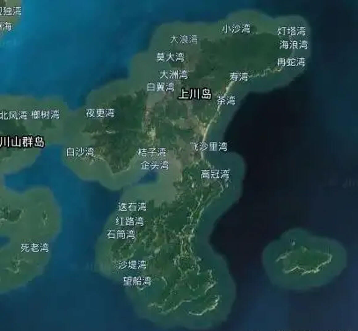 上川岛地图.jpg 广东上川岛淡季旺季游玩攻略:最佳时间选择省钱又好玩-和风乐游农庄(图1)